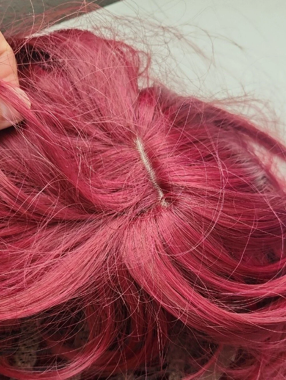 Wavy Burgundy Women’s Hair Extension - Voluminous Clip-In Style